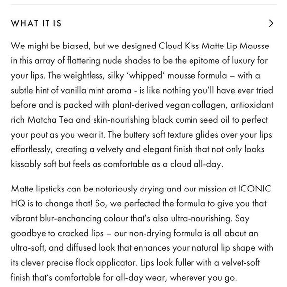 🌻 ICONIC VIXEN Vivid Ruby Red Cloud Kiss Matte Lip Mousse New FullSz - Picture 6 of 11